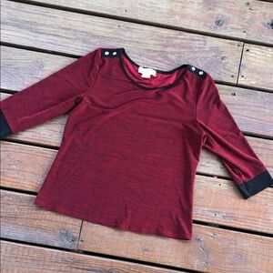 Diana Bell Burgundy and Black Bling Top-PS